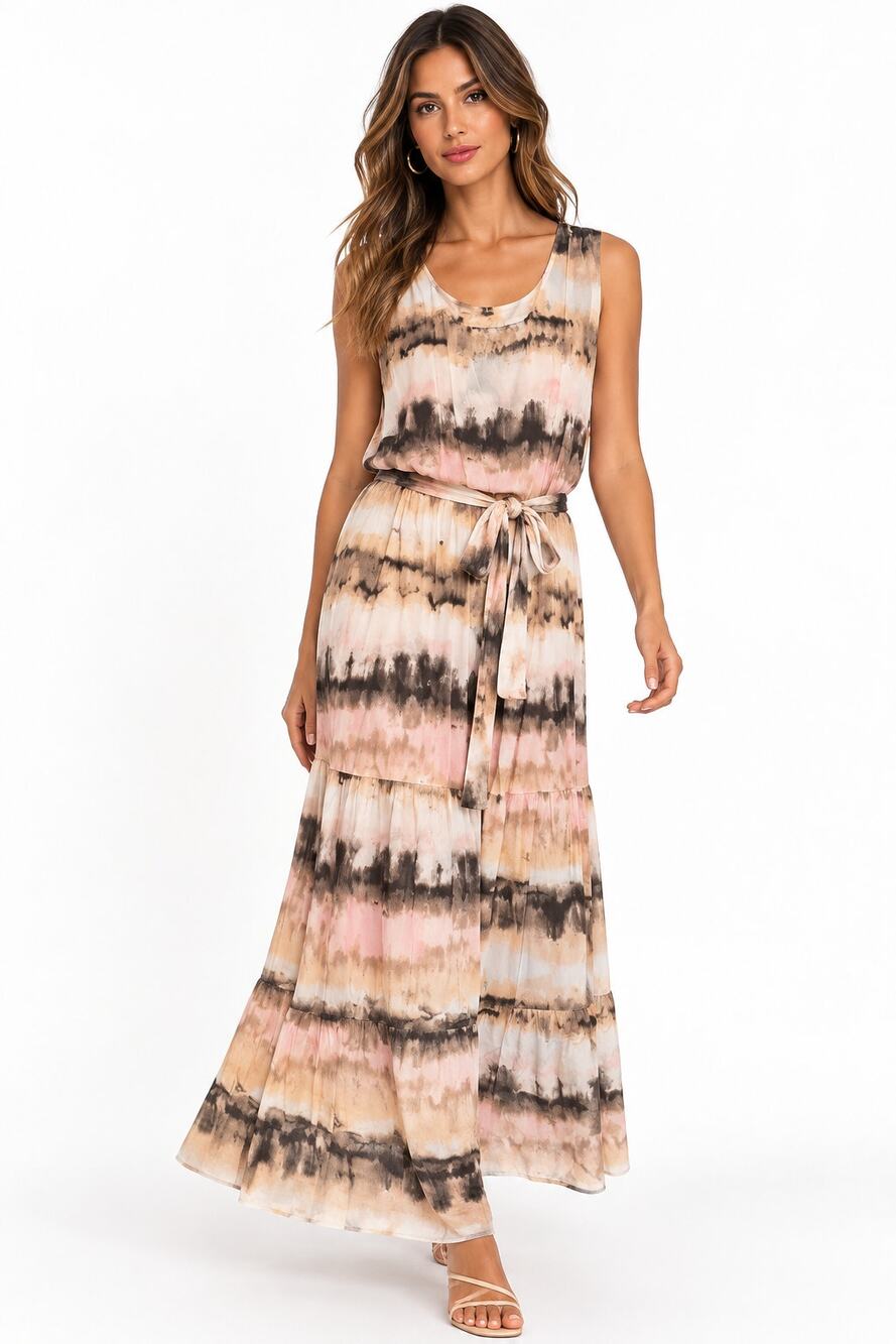 Ava & Viv Abstract Print Sleeveless Maxi Dress Tie Dye NWT Size 3X